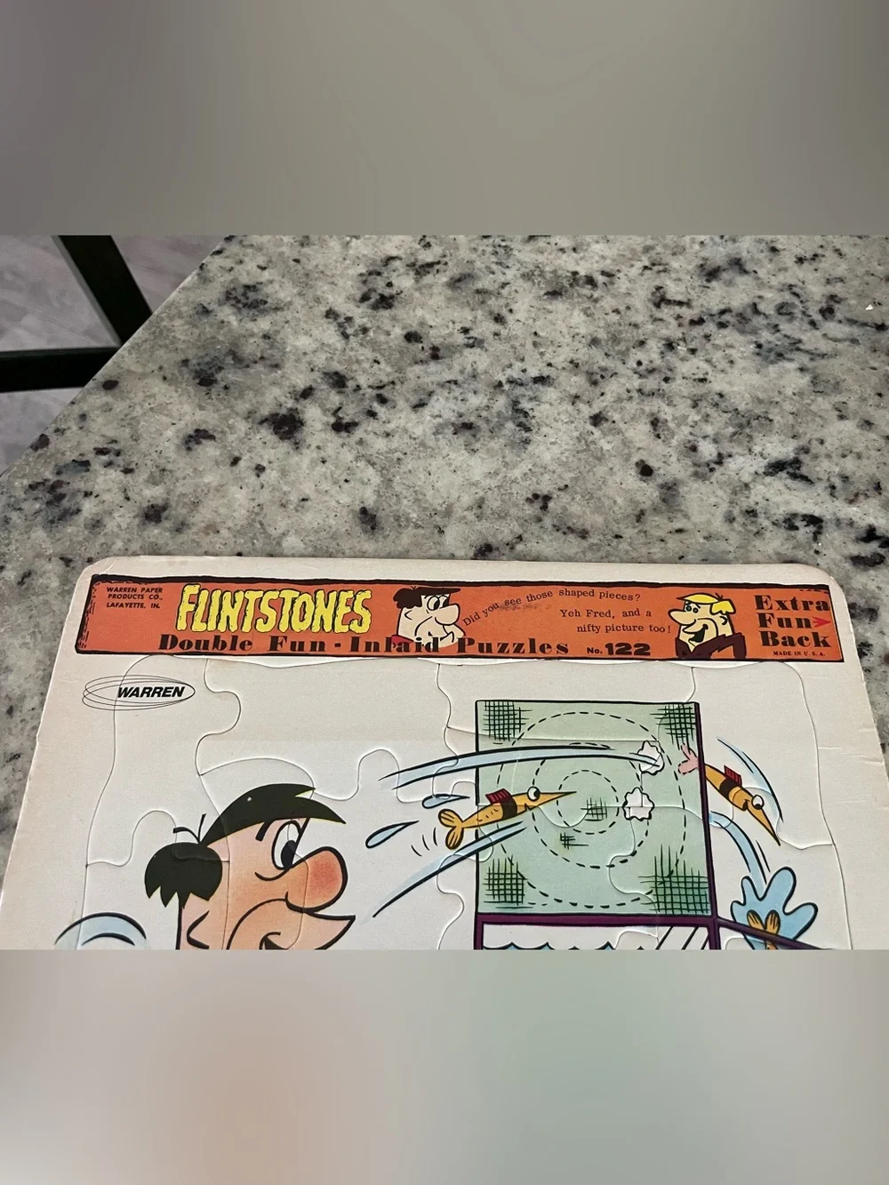 VTG. Warren Paper Products “ Flinstones” Puzzle